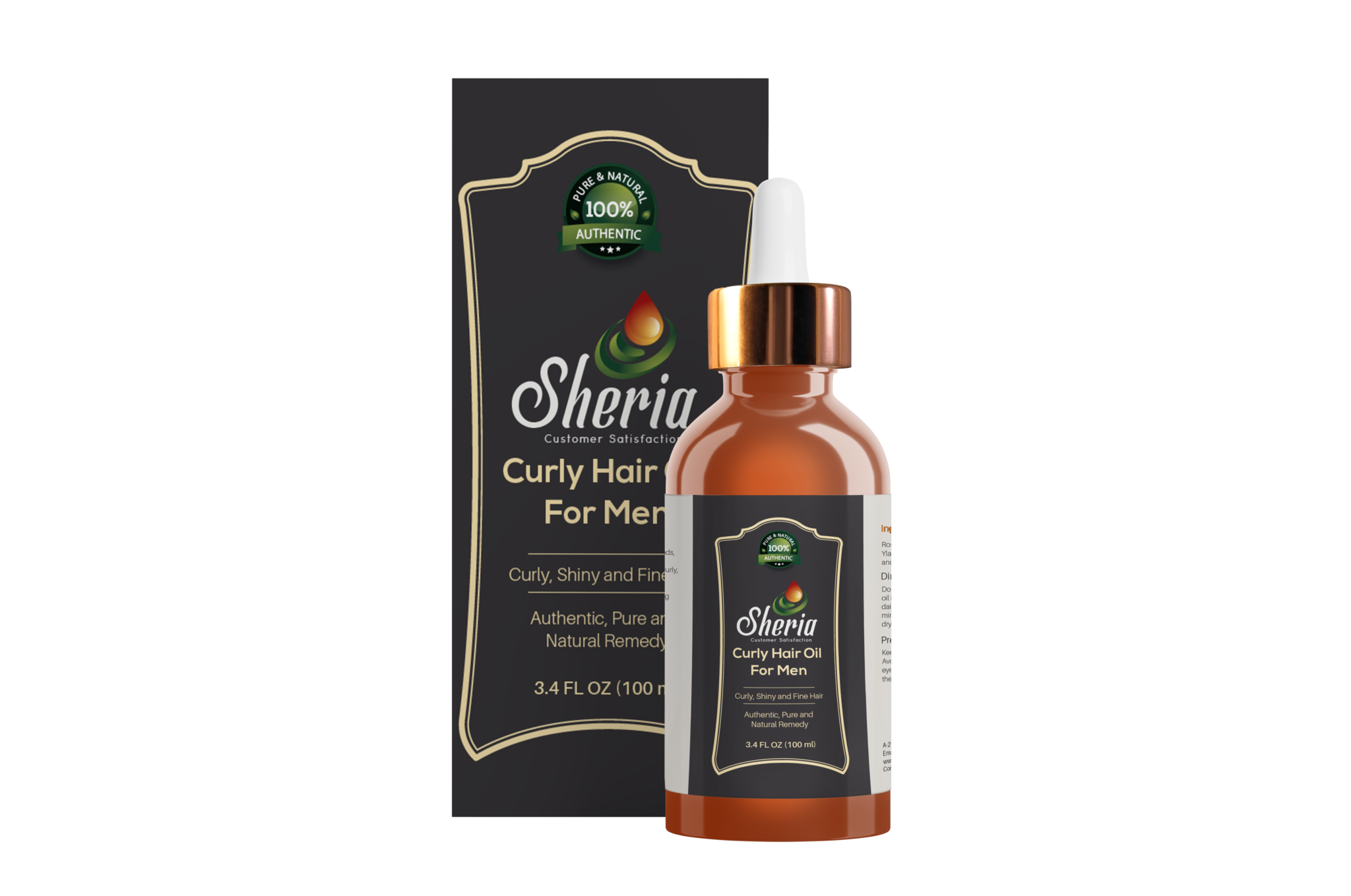 Curly Hair Oil For Men - Sheria